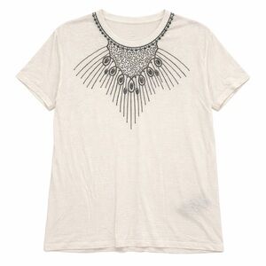 The kooples White Linen & Beaded T-shirt